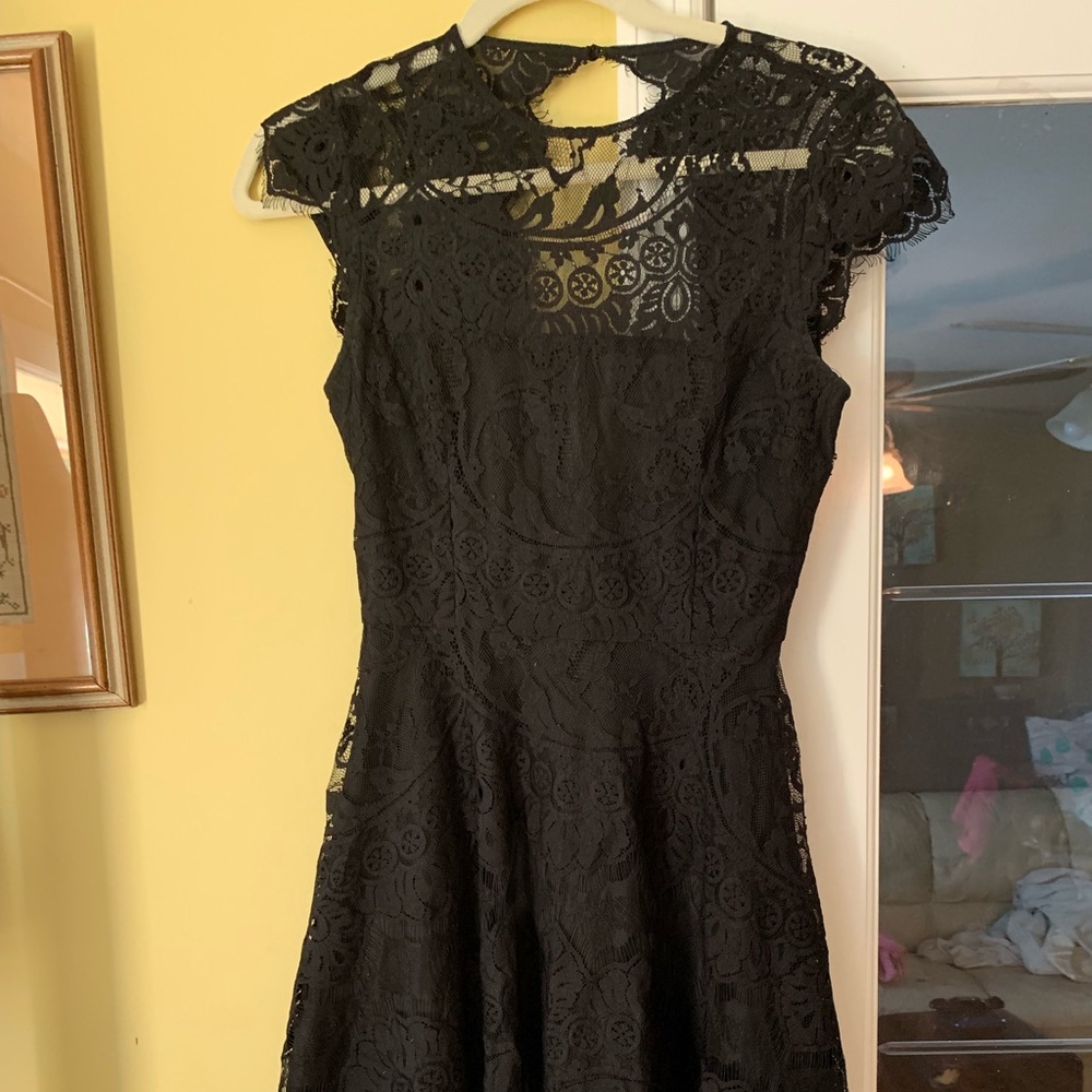 Elegant black lace dress